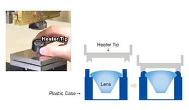 Plastic parts fabrication Lens pulse heat fusing